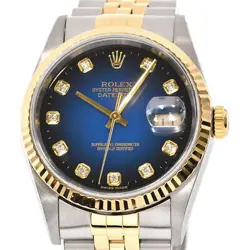K18YG/SS DIAMOND WATCH