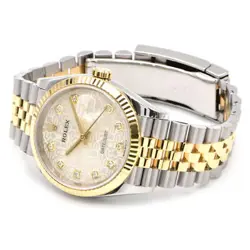 K18YG/SS 10P DIAMOND