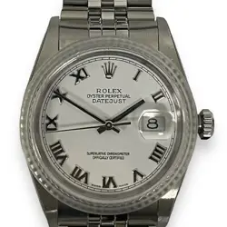 ROLEX WATCH DATEJUST 16234 WHITE ROMAN AUTOMATIC WINDING D NUMBER DIAL JUBILEE B