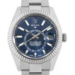 ROLEX SKY-DWELLER 326934 BLUE 3 ROW OYSTER BRACELET RANDOM NUMBER SECOND HAN...