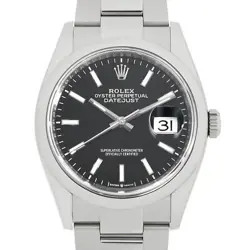 ROLEX DATEJUST 36 126200 BLACK BAR 3 ROWS OYSTER BREATH RANDOM NUMBER SECOND...