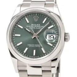 USED ROLEX DATEJUST 36 RANDOM NUMBER (2024) 126200 GREEN MEN'S WATCH #1032923