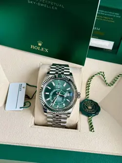 ROLEX SKY-DWELLER 336934 MINT GREEN JUBILEE NEW 2024 COMPLETE FULL SET