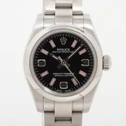 ROLEX OYSTER PERPETUAL 176200 SS AT BLACK DIAL