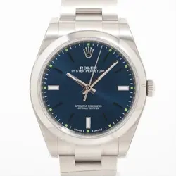 ROLEX OYSTER PERPETUAL 114300 SS AT BLUE-FACE