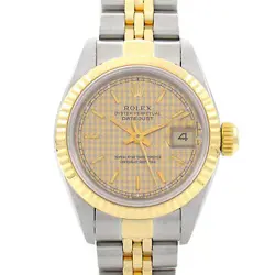 ROLEX DATEJUST S WRIST WATCH 69173 AUTOMATIC K18 YELLOW GOLD SS USED WOMEN