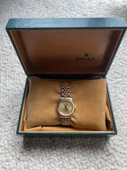 Vintage 1992 ladies rolex datejust 26mm steel/gold