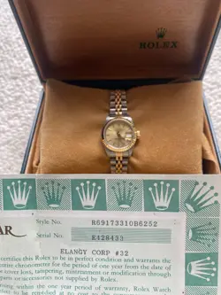 Vintage 1992 ladies rolex datejust 26mm steel/gold