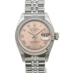 ROLEX DATEJUST K WRIST WATCH 79174 AUTOMATIC K18 WG WHITE GOLD SS USED WOMEN