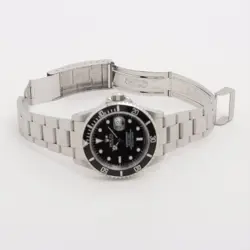 ROLEX SUBMARINER 16610 SS AT BLACK DIAL 1 EXTRA LINK