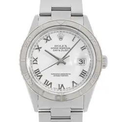ROLEX DATEJUST THUNDERBIRD 16264 WHITE ROMAN 3 ROW OYSTER BRACELET Y NUMBER ...