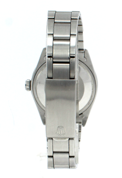 Men VINTAGE Rolex Oyster Perpetual Date Steel Diamond White Roman Buckley 34mm