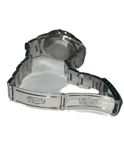 Men VINTAGE Rolex Oyster Perpetual Date Steel Diamond White Roman Buckley 34mm