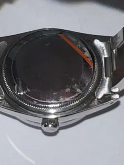 Men VINTAGE Rolex Oyster Perpetual Date Steel Diamond White Roman Buckley 34mm