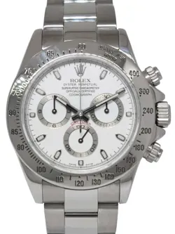 ROLEX DAYTONA CHRONOGRAPH STEEL WHITE DIAL MENS 40MM WATCH Z 116520