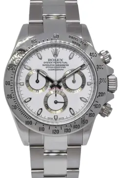 ROLEX DAYTONA CHRONOGRAPH STEEL WHITE DIAL MENS 40MM WATCH SCRAMBLED '12  116520