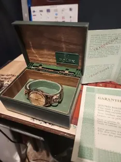 Rolex Watch In Box  With Original Paperwork At Least 50 Years Old - Still Works!