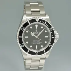 2009 ENGRAVED REHAUT Rolex Submariner No-Date 4 line 14060M Steel Black Watch