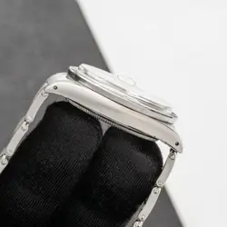 Rolex Date 1501 Silver Oyster Bracelet with Silver Bezel