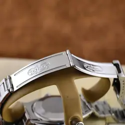 Rolex Date 1501 Silver Oyster Bracelet with Silver Bezel