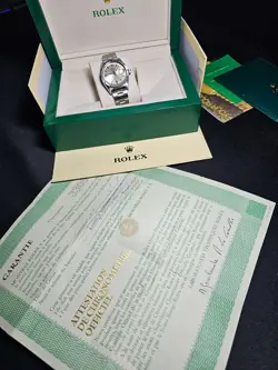 Rolex Date 1501 Silver Oyster Bracelet with Silver Bezel