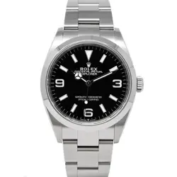ROLEX EXPLORER, 36MM, STAINLESS STEEL, BLACK DIAL, 124270, BOX & PAPERS