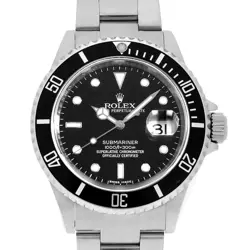 ROLEX SUBMARINER DATE 16610 BLACK M NUMBER SECOND HAND MENS