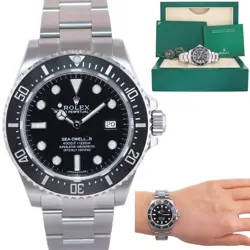 2015 MINT Rolex 116600 Seadweller SDK4 4000 Steel Black 40m Ceramic Dive Watch