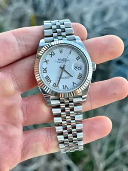 2019 ROLEX DATEJUST 41MM 126334 WHITE ROMAN W/ BOX & PAPERS