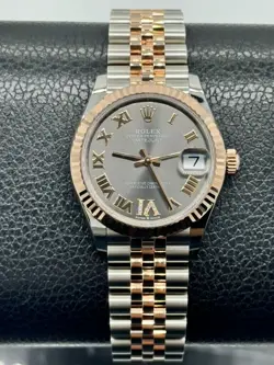 2024 Rolex Datejust 31 Slate Diamond VI Dial Everose Jubilee 278271 Complete Set