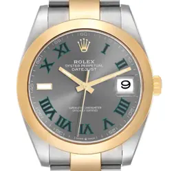 ROLEX DATEJUST 41 STEEL YELLOW GOLD WIMBLEDON DIAL MENS WATCH 126303 BOX CARD
