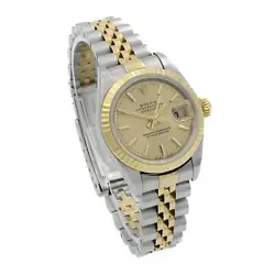 LADIES ROLEX OP DATEJUST REF. 79173 CHAMPAGNE SUNBURST DIAL 26MM #W117084-1
