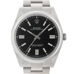 ROLEX OYSTER PERPETUAL 41MM 124300 BRIGHT BLACK OYSTER WARRANTY 2023 BOX/PAPER