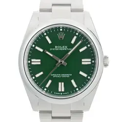 ROLEX OYSTER PERPETUAL 41MM 124300 GREEN WARRANTY 2022 BOX/PAPER