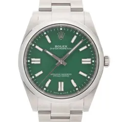 ROLEX OYSTER PERPETUAL 41 124300 GREEN WARRANTY 2024 BOX/PAPER