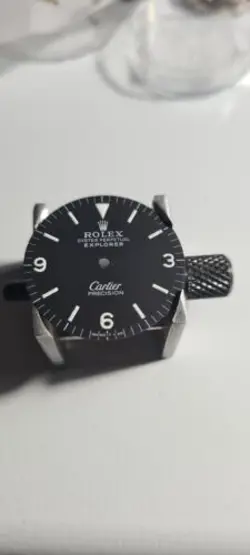 Rolex Cartier Explorer 5500 Gold&Steel Kit*Vintage Rolex Case&ETA 2824-2