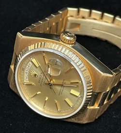 1979 Rolex Day-Date Oysterquartz 19018 Champagne Dial 18kt President 36mm