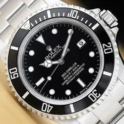 2003 ROLEX SEA-DWELLER DATE 16600T NO HOLES 40MM BLACK STAINLESS STEEL WATCH
