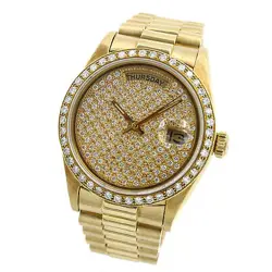 Rolex OP Day Date President Ref 18038 Mens Watch Diamond Dial & Bezel #W105844-1