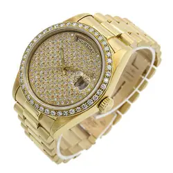 Rolex OP Day Date President Ref 18038 Mens Watch Diamond Dial & Bezel #W105844-1