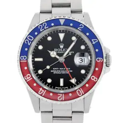 ROLEX GMT MASTER 16700 BLACK ALL TRITIUM SINGLE BUCKLE S NUMBER SECOND HAND MENS