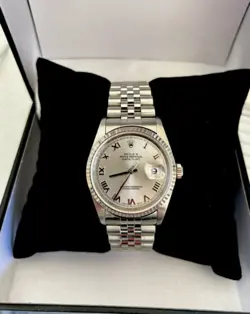 ROLEX DATEJUST SILVER MEN'S WATCH - 16234