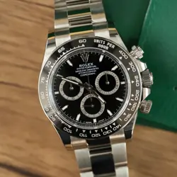 ROLEX COSMOGRAPH DAYTONA 126500LN SILVER OYSTER BRACELET WITH BLACK BEZEL 2024