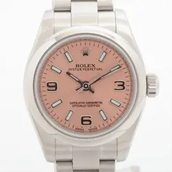 ROLEX OYSTER PERPETUAL 176200 SS AT PINK-FACE 1 EXTRA LINK