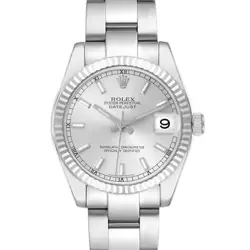 ROLEX DATEJUST MIDSIZE 31 STEEL WHITE GOLD LADIES WATCH 178274
