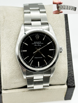 ROLEX AIR KING 14000 34MM BLACK DIAL STAINLESS STEEL