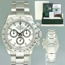 2021 RSC & PAPERS ROLEX DAYTONA 116520 WHITE CHRONOGRAPH STEEL 40MM WATCH BOX