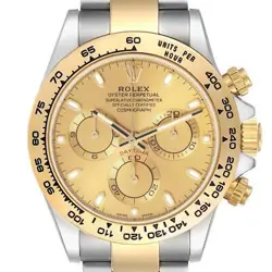 ROLEX DAYTONA CHAMPAGNE DIAL STEEL YELLOW GOLD MENS WATCH 116503