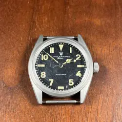 ROLEX MILITARY VINTAGE WATCH BLACK DIAL HAND-ROLLED VIETNAM WAR USED