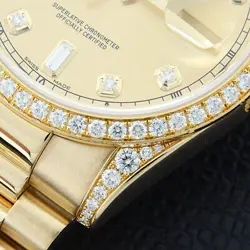 rolex Day Date 36 10P Diamond Gold Dial 750YG 118388A watch men TO169737